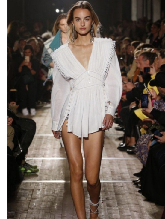 🆕️Isabel Marant Yaxo Dress White Summer Chic Clean Girl Sz US Medium France 38 - Picture 15 of 16